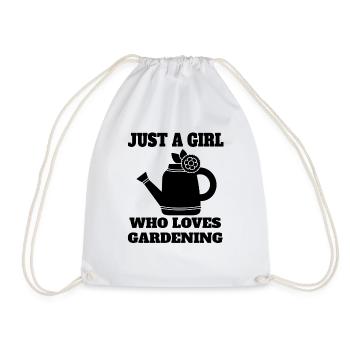 Gardener Girl Orchard Garden Hobby Gardener - Drawstring Bag - white - Front