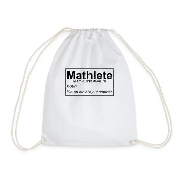 Humorous Athletic Mathematicians Appreciation - Drawstring Bag - white - Front