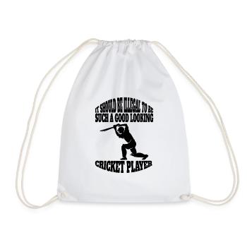 Slogan de cricket Équipe de fans de cricket Cadeau de cricket - Sac de sport léger - blanc - Devant