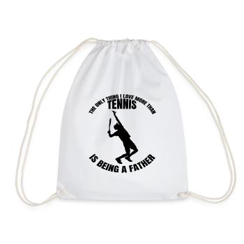 Tennis Père Papa Joueur de tennis Papa Raquette de tennis - Sac de sport léger - blanc - Devant