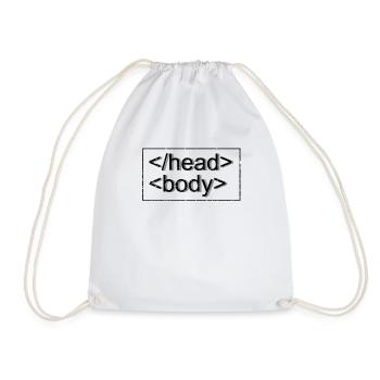 Humorous Geeky Developers Web Designing Mockery - Drawstring Bag - white - Front