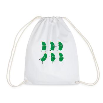 Yoga Légume Namaste Zen Yogi Concombre - Sac de sport léger - blanc - Devant