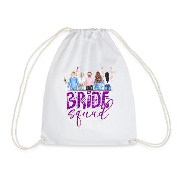 Braut Braut Hochzeit Junggesellenabschied Brautjungfernabschied - Turnbeutel - Weiß - Vorne