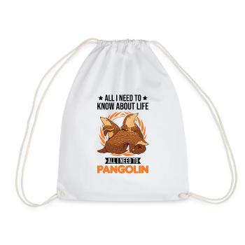 Pangolin Geschenk Schuppentier - Turnbeutel - Weiß - Vorne