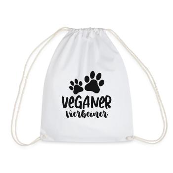 Veganer Vierbeiner - Turnbeutel - Weiß - Vorne