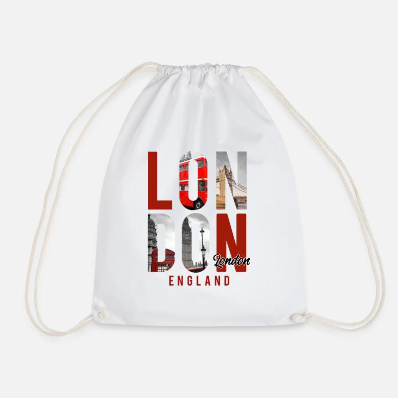 London Town - Drawstring Bag - white