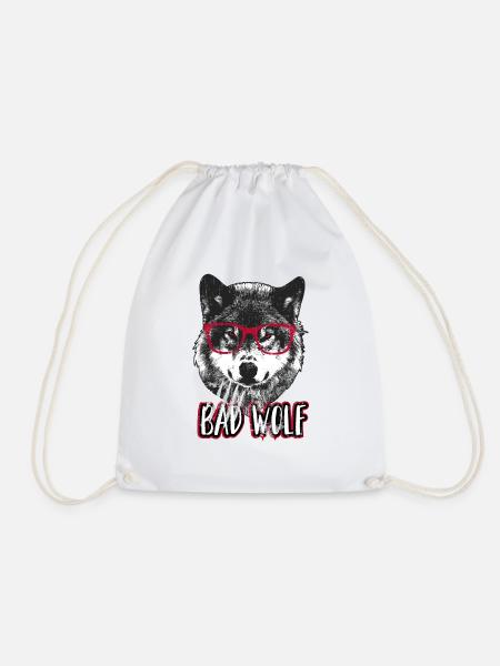 Böser Wolf - Grumpy Christmas Wolf - Turnbeutel - Weiß