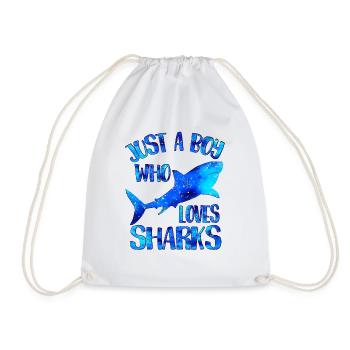 Juste un garçon qui aime les requins - Sac de sport léger - blanc - Devant