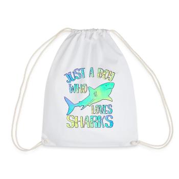 Juste un garçon qui aime les requins - Sac de sport léger - blanc - Devant