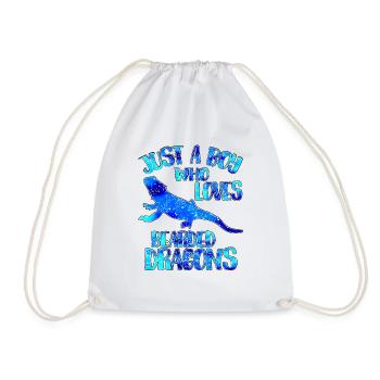 Just a boy who loves dragons - Drawstring Bag - white - Front