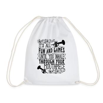 Trumpeter Trumpet Instrument Brass Music - Drawstring Bag - white - Front