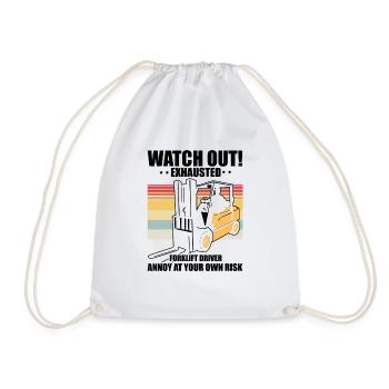 Hilarious Exhausted Introverted Sarcastic - Drawstring Bag - white - Front