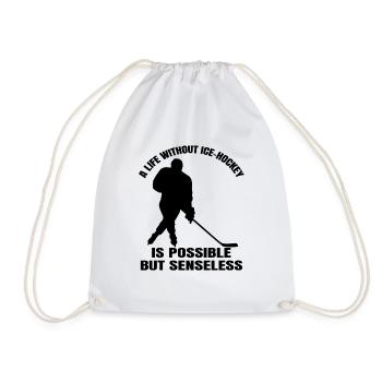 Eishockeyteam Eishockey Wintersport Geschenk - Turnbeutel - Weiß - Vorne