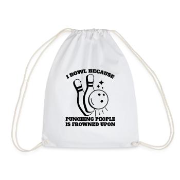 Cadeau de bowling Skittles Bowler Boule de bowling Skittles - Sac de sport léger - blanc - Devant