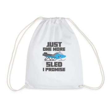 Snowmobile Snowmobile Winter Sports Gift Idea - Drawstring Bag - white - Front