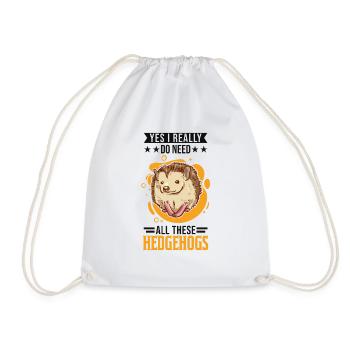 Oui, j’ai vraiment besoin de tous ces hérissons Igel - Sac de sport léger - blanc - Devant