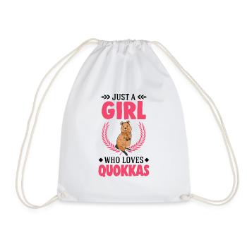 Quokka Girl Kangourou à queue courte - Sac de sport léger - blanc - Devant