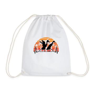 Indian Running Heartbeat Retro Bottle Duck - Sac de sport léger - blanc - Devant