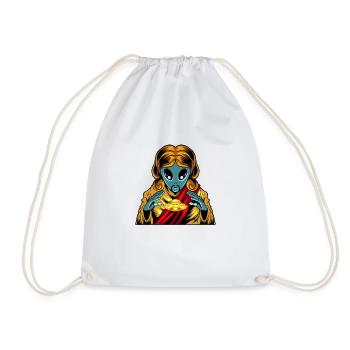 Christ Christianity Extraterrestrial Jesus - Drawstring Bag - white - Front