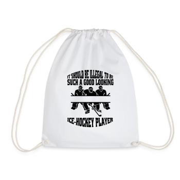 Eishockey Wintersport Eishockeyteam Geschenk - Turnbeutel - Weiß - Vorne