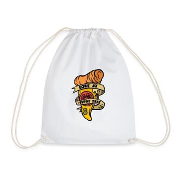L'amour à la première bouchée, les amateurs de pizza - Sac de sport léger - blanc - Devant