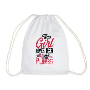 Plomberie plombier Petite amie Femme - Sac de sport léger - blanc - Devant