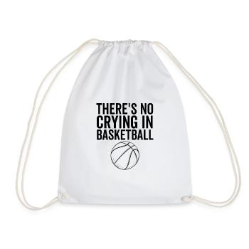 There's No Crying in Basketball - Drawstring Bag - white - Front