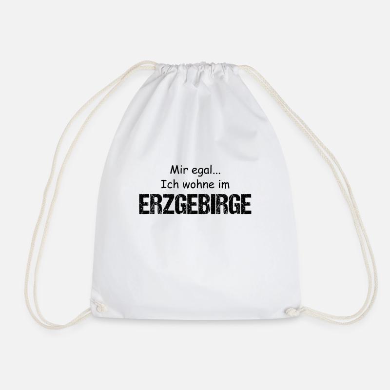 Erzgebirge Wohnen Egal - Turnbeutel - Weiß
