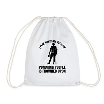 Cadeau de baseball Jeu de baseball Amateurs de baseball - Sac de sport léger - blanc - Devant