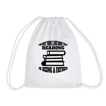 Lesen Bücher Leser Buchliebhaber Geschenk Buch - Turnbeutel - Weiß - Vorne