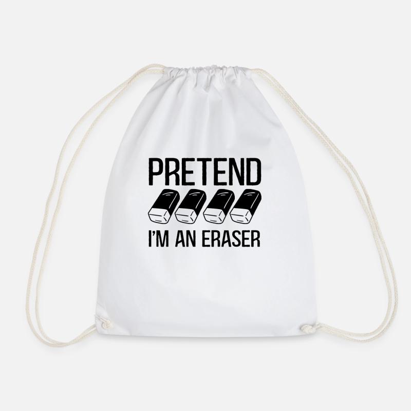 Eraser Costume Gift - Drawstring Bag - white