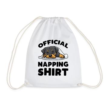 Rottweiler Chien endormi - Sac de sport léger - blanc - Devant