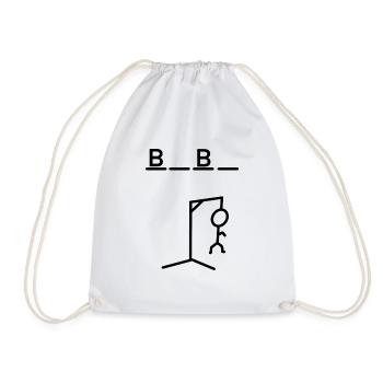 Galgenraten Hangman B_B_ by HOB Products - Drawstring Bag - white - Front