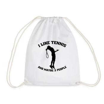 Tennis Tennisspieler Tennisverein Tennisschläger - Turnbeutel - Weiß - Vorne
