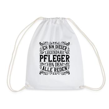 Ich bin dieser Legendäre Pfleger - Turnbeutel - Weiß - Vorne