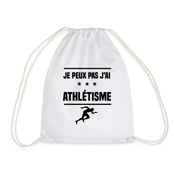 Je Peux Pas J'ai athlétisme athlète humour - Sac de sport léger - blanc - Devant