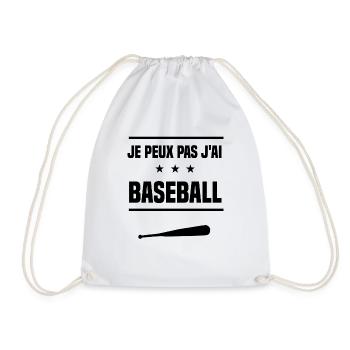 Je Peux Pas J'ai baseball batte batteur humour - Sac de sport léger - blanc - Devant