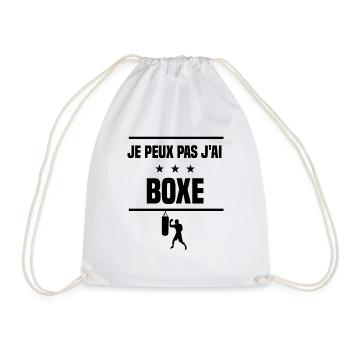 Je Peux Pas J'ai boxe boxeur humour - Sac de sport léger - blanc - Devant