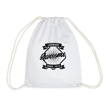 Legendary since 1973 Birthday - Drawstring Bag - white - Front