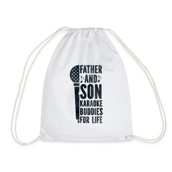 Karaoke Singer Dad Vintage Father - Turnbeutel - Weiß - Vorne