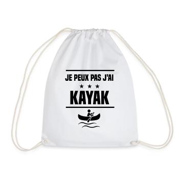 Je Peux Pas J'ai kayak kayakeur humour - Sac de sport léger - blanc - Devant