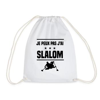 Je Peux Pas J'ai slalom slalomeur humour - Sac de sport léger - blanc - Devant
