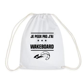 Je Peux Pas wakeboard wind wakeboardeur humour - Sac de sport léger - blanc - Devant