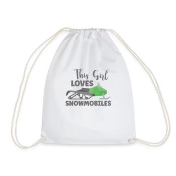 Snowmobile Snowmobile Winter Sports Gift Idea - Drawstring Bag - white - Front