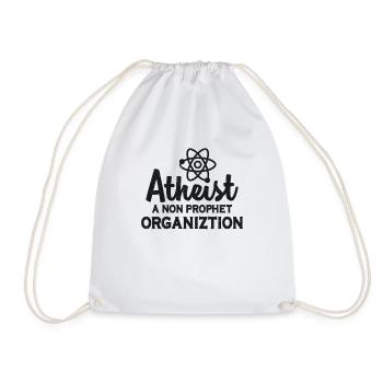 Atheist Atheism Anti-religion Securalism God - Drawstring Bag - white - Front