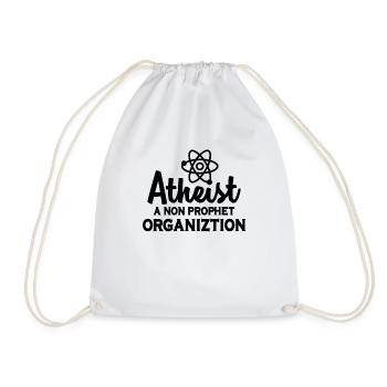 Atheist Atheism Anti-religion Securalism God - Drawstring Bag - white - Front