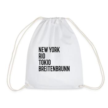 New York Rio Tokio Breitenbrunn Erzgebirge - Turnbeutel - Weiß - Vorne