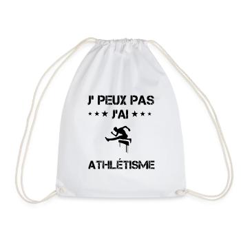 Je peux pas j'ai athlétisme sport cadeau humour - Sac de sport léger - blanc - Devant