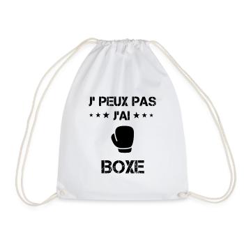 Je peux pas j'ai boxe gants cadeau humour - Sac de sport léger - blanc - Devant