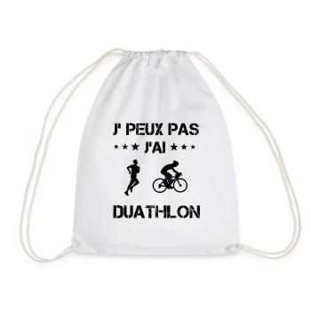 Je peux pas j'ai duathlon cadeau humour - Sac de sport léger - blanc - Devant